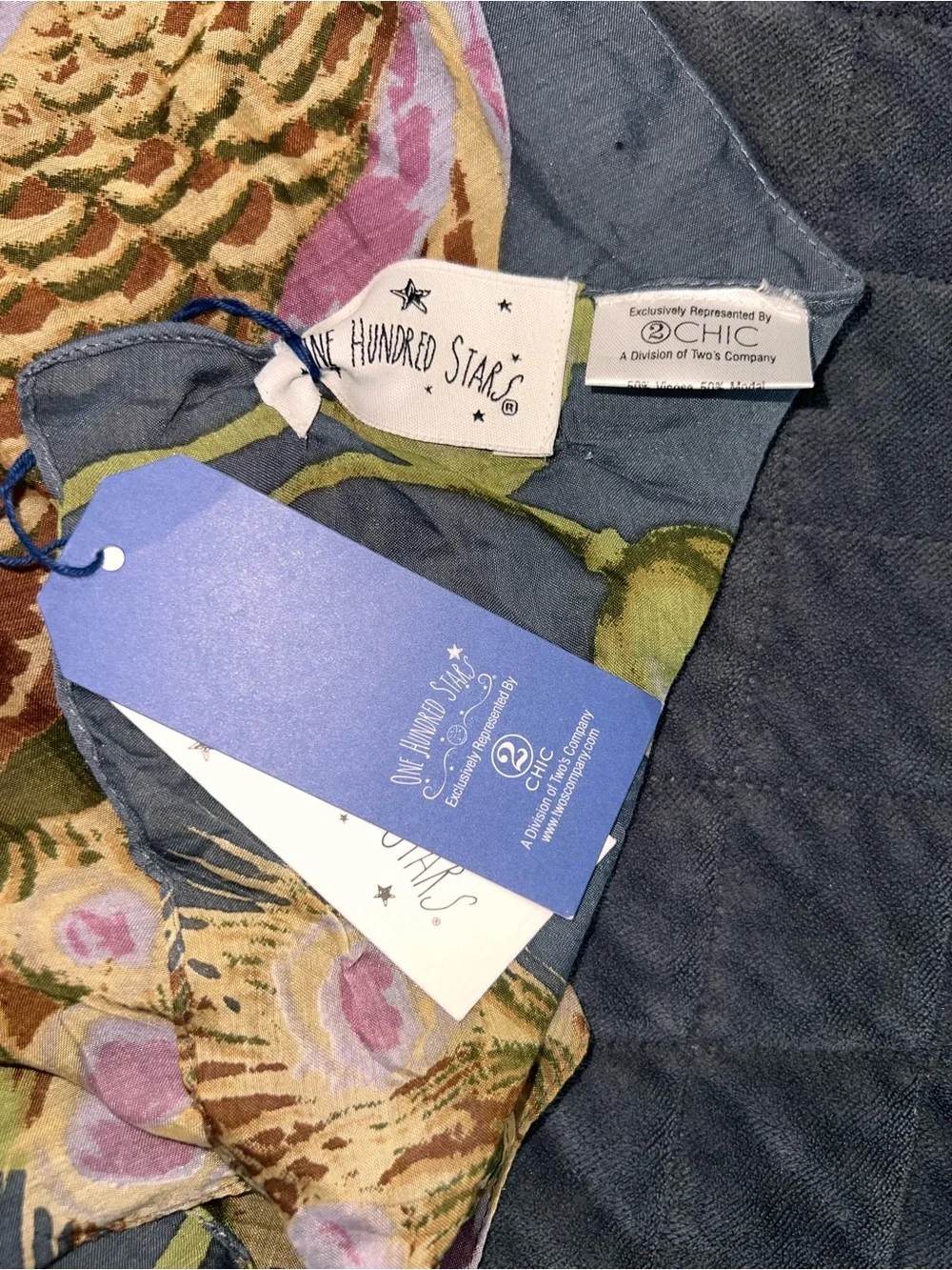ONE HUNDRED STARS Scarf Wrap Shawl Coverup     74”x40